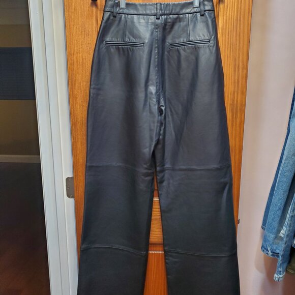 NWT Reformation X Veda Elliott Leather Pant, Size 6 - Picture 3 of 10
